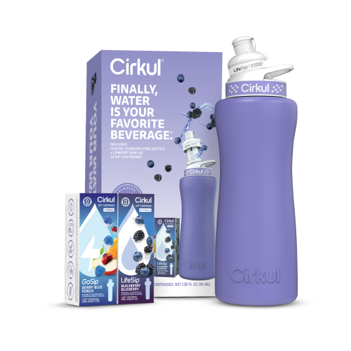 32oz. Matte Periwinkle Stainless Steel Bottle Starter Kit H9