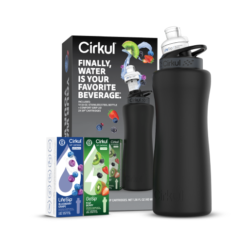 32oz. Matte Black Stainless Steel Bottle Starter Kit J1